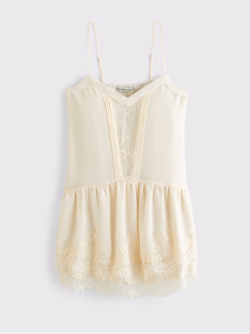 NWT Abercrombie V-neck Lace Ruffle Mini Dress Tall
